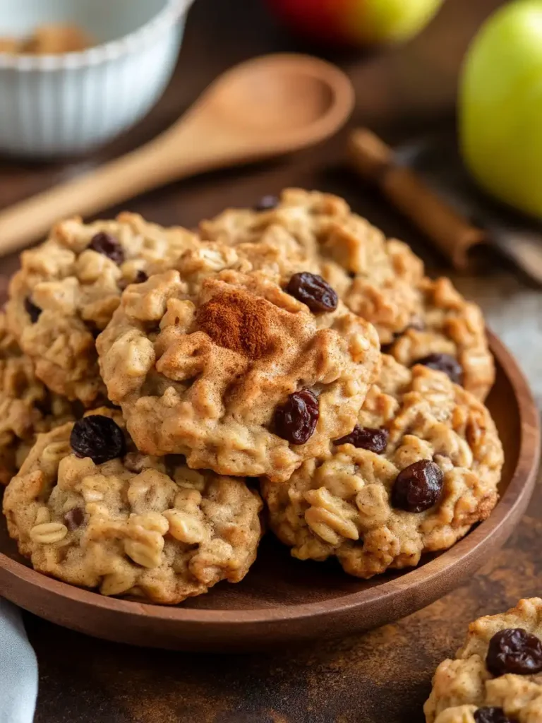 Apple Oatmeal Raisin Cookies