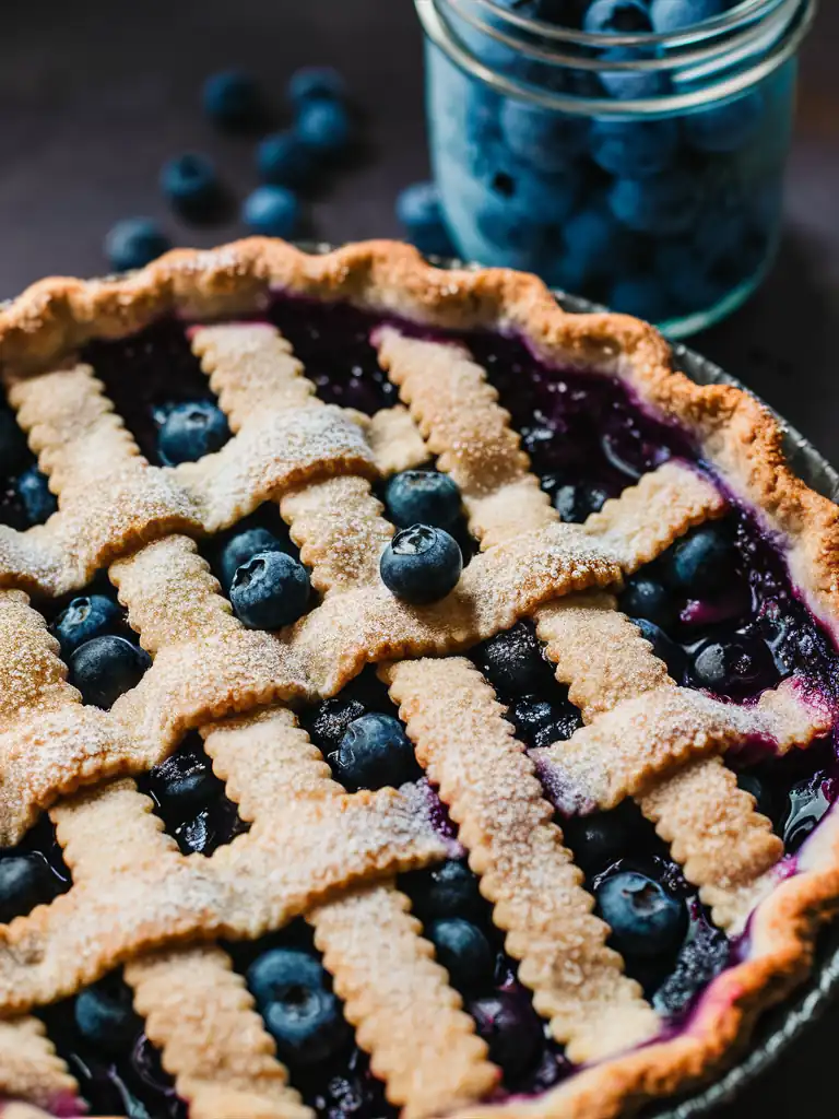 Blueberry Pie with Frozen Blueberries