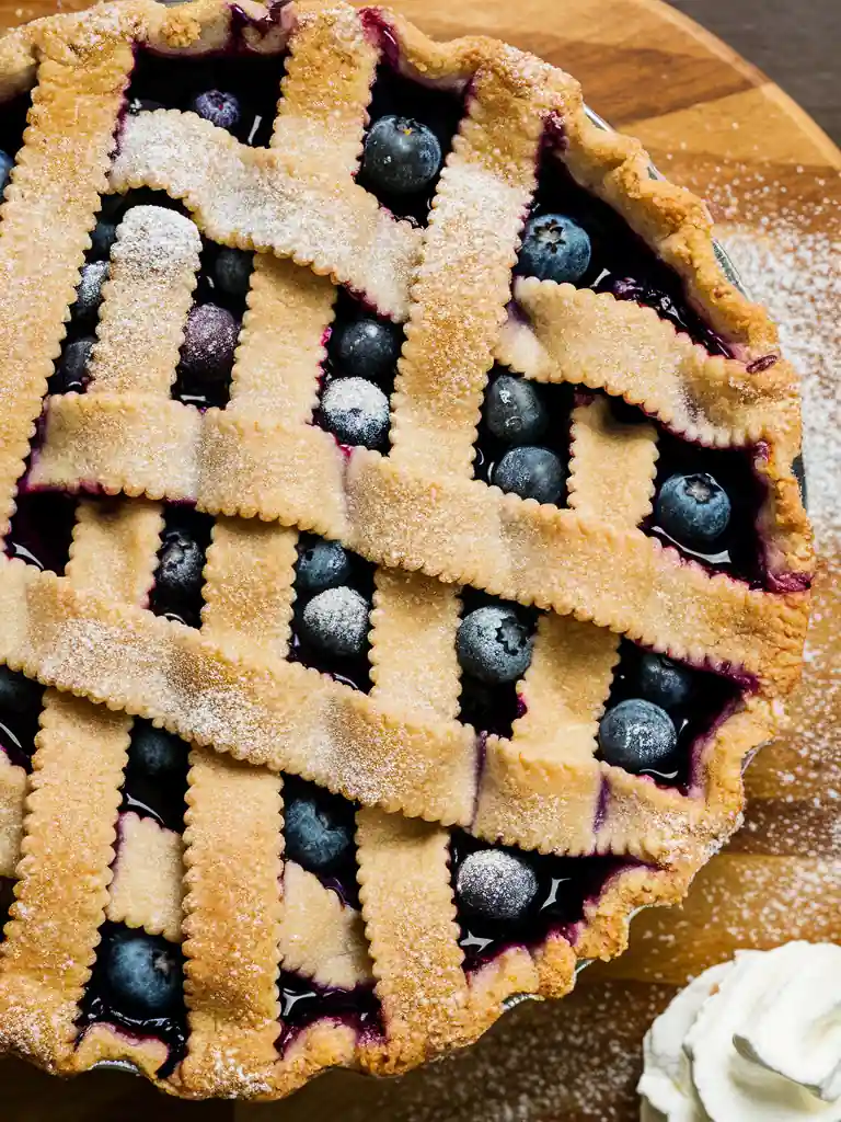 Blueberry Pie with Frozen Blueberries