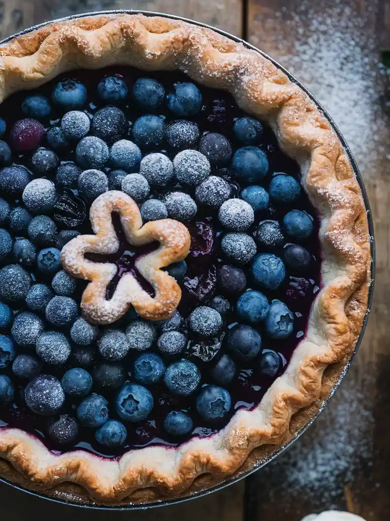 Blueberry Pie with Frozen Blueberries