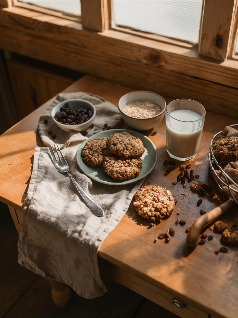 Healthy Oatmeal Raisin Cookies