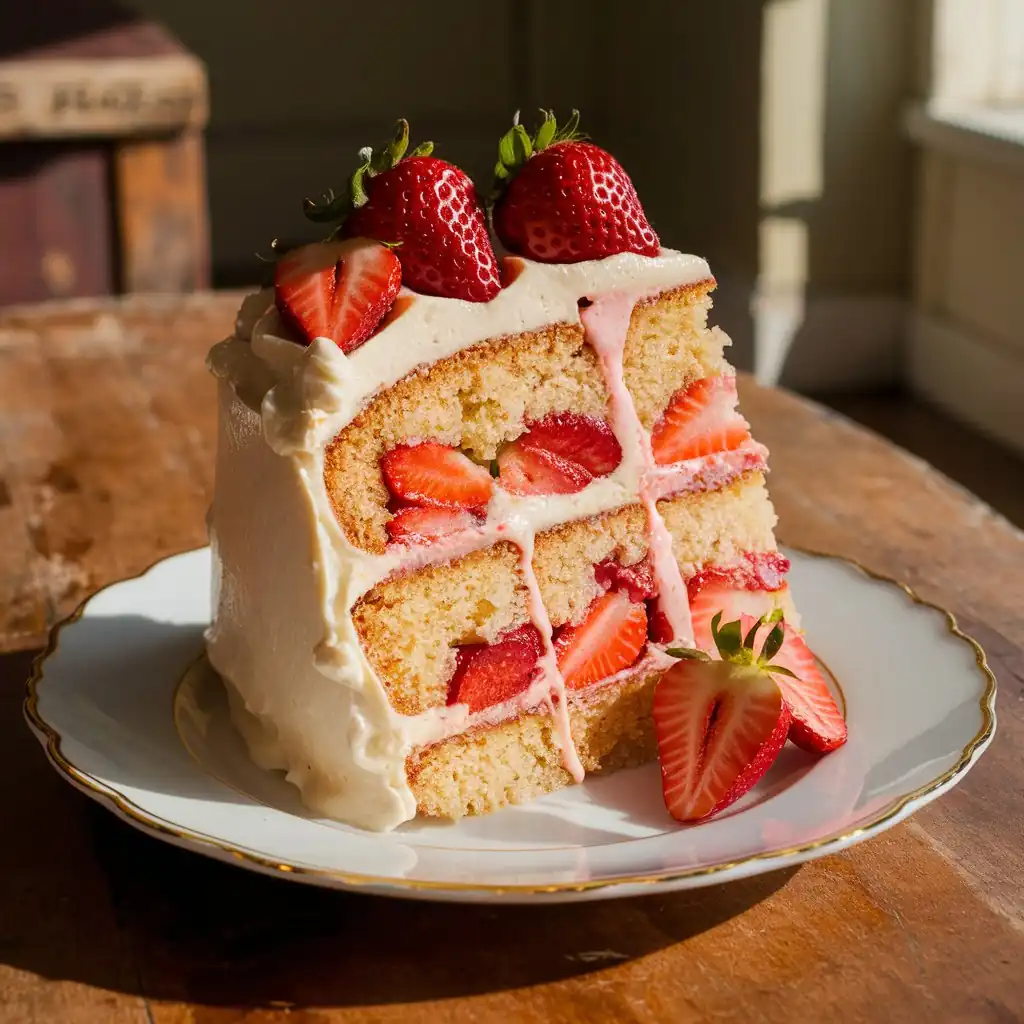 Strawberry Vanilla Cake