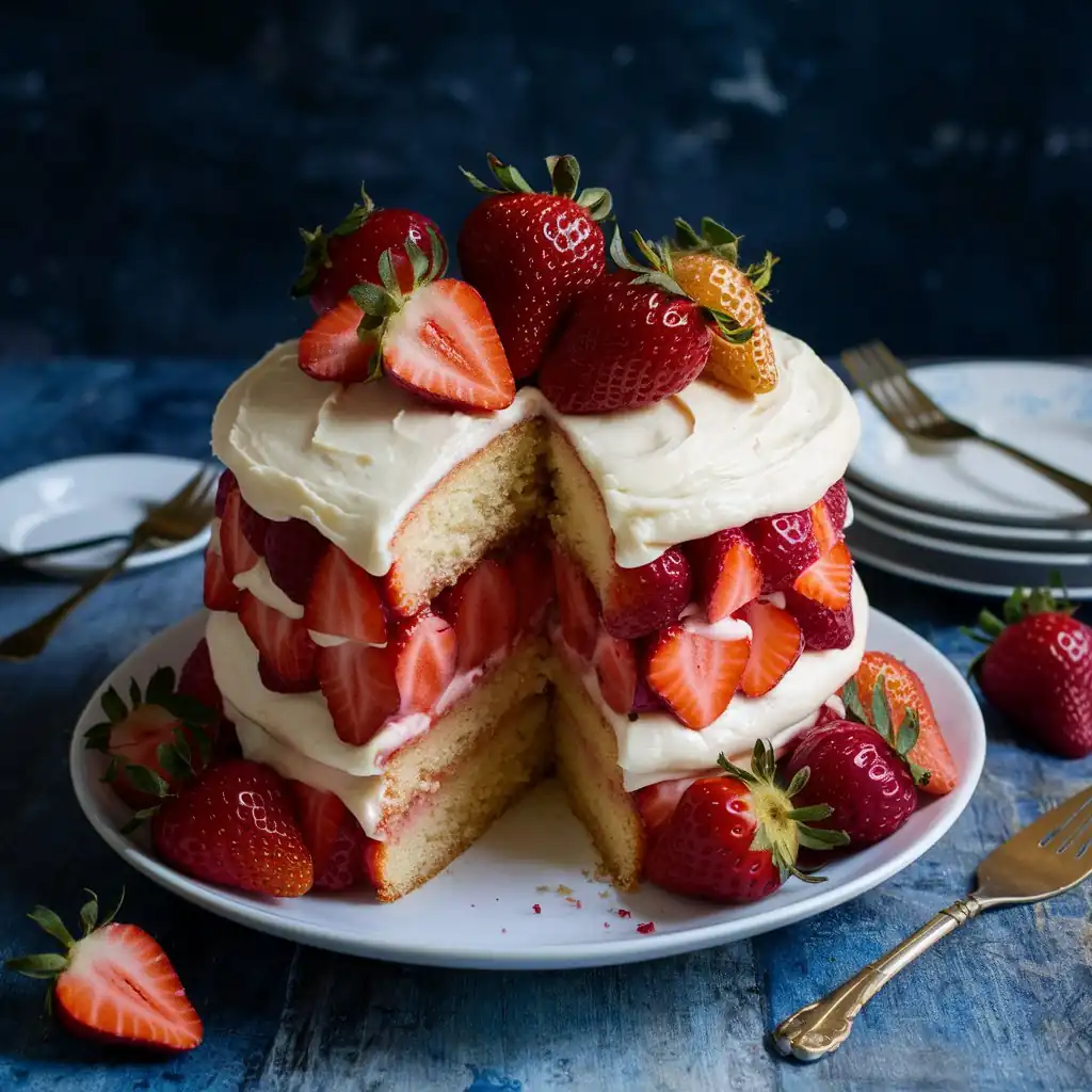 Strawberry Vanilla Cake