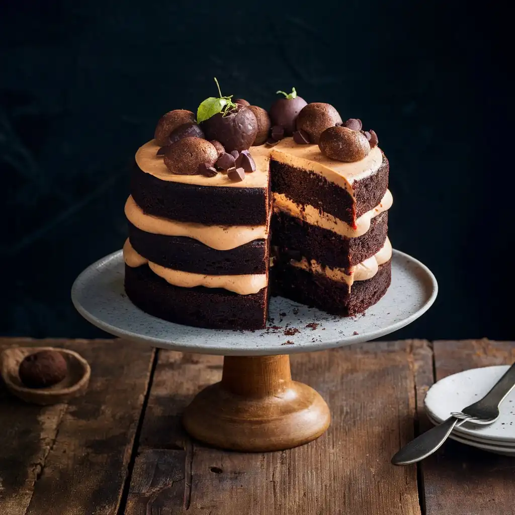 Triple Chocolate Mousse Cake