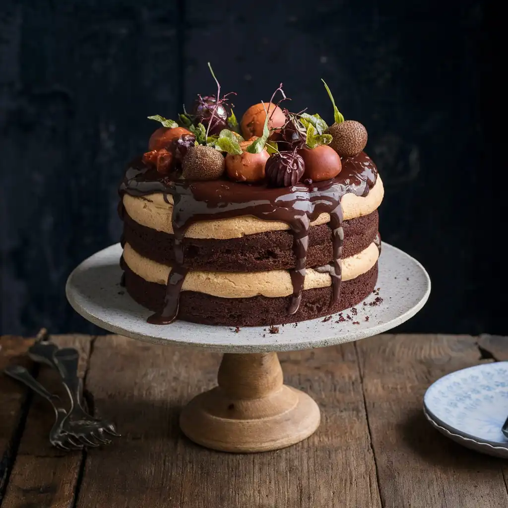 Triple Chocolate Mousse Cake