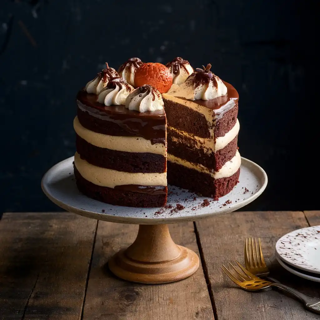 Triple Chocolate Mousse Cake